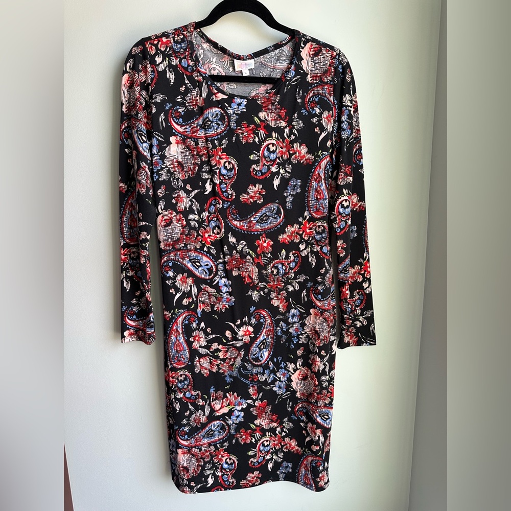 LuLaRoe Debbie Dress - Paisley Print - Size Large